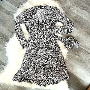 Leopard print, wraparound, summer dress